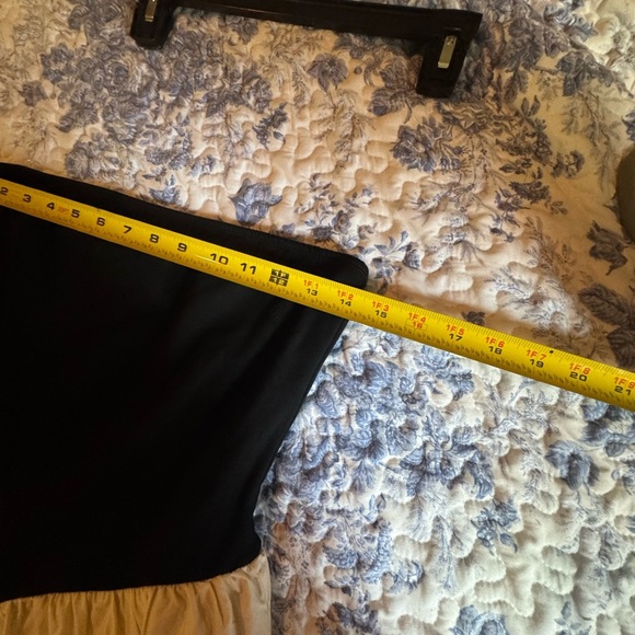 Black and cream Strapless tube top Dress - Picture 6 of 7